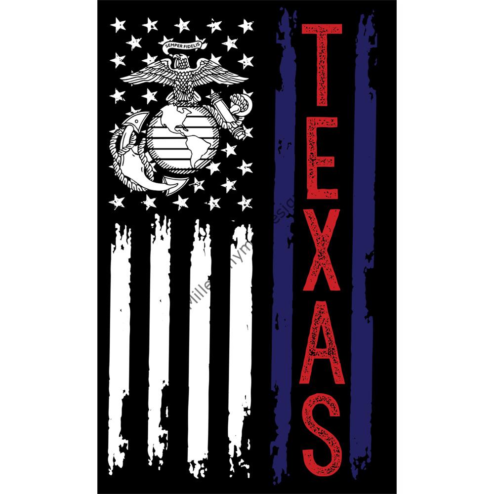 Texas Blood Stripe Flag Decal