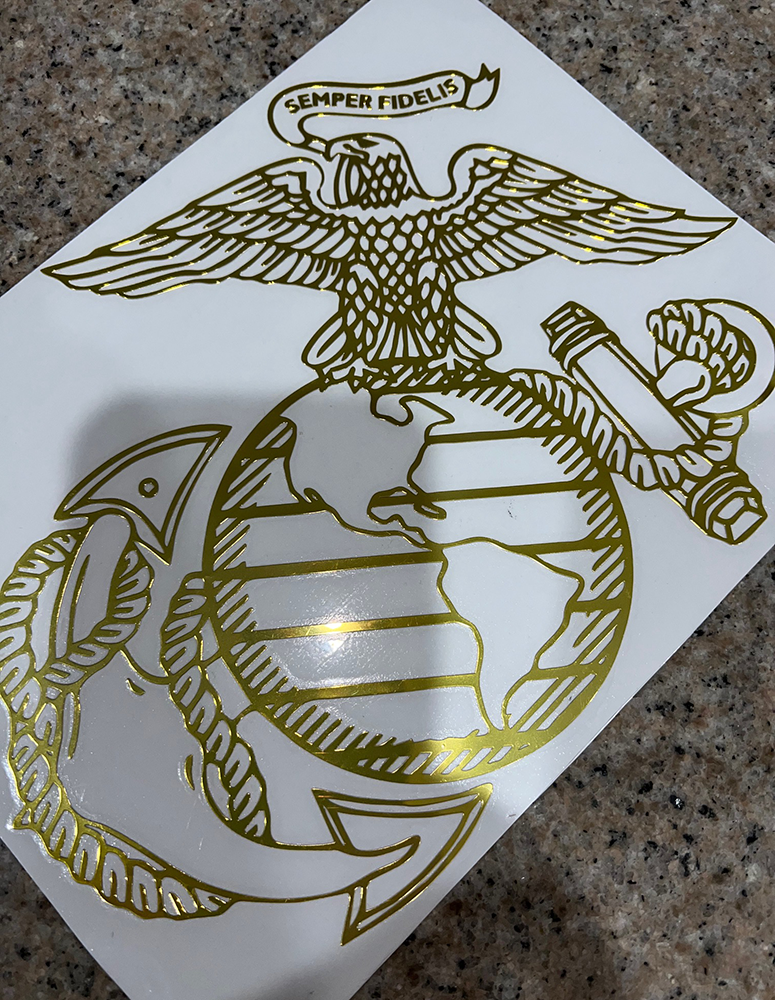 USMC Eagle Globe and Anchor Metallic Transfer