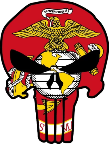 USMC Punisher Sticker